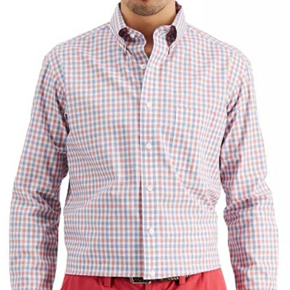 Men's Classic Gingham Check Dress Shirt,